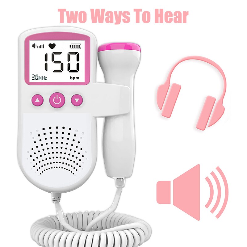 Babyfoon Foetale Doppler Echografie Foetus Doppler Detector Huishoudelijke Draagbare Sonar Doppler Voor Zwangere 3.0Mhz Geen Straling