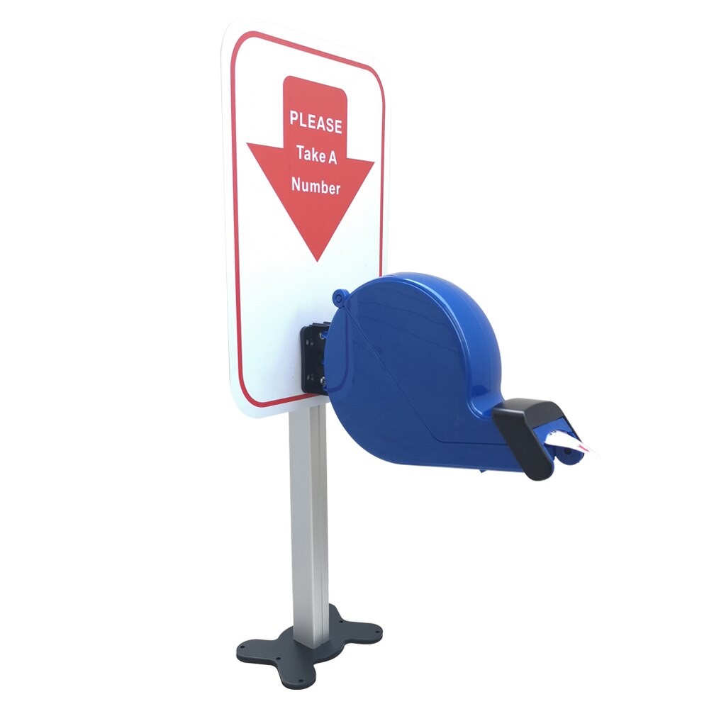 Ycall Kleurrijke Turn O Matic Neem Een Nummer Ticket Dispenser Machine Voor Queue Management Systeem: blue with 000-999
