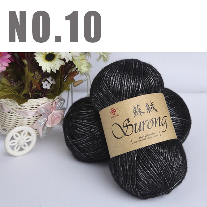 Fils à tricoter en coton, 1kg, fil en laine épais pour tricoter, Crochet, couture, écharpe, bricolage à la main: NO10 dark green yarn