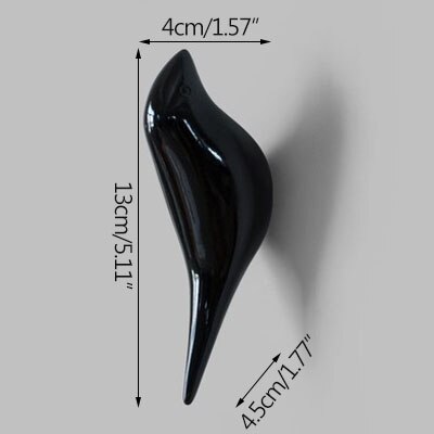 Stongwell Nordic 3D Vogel Enkele Haak Houder Dier Kapstok Badkamer Opslag Thuis Slaapkamer Muur Opknoping Decoratie Craft: 8