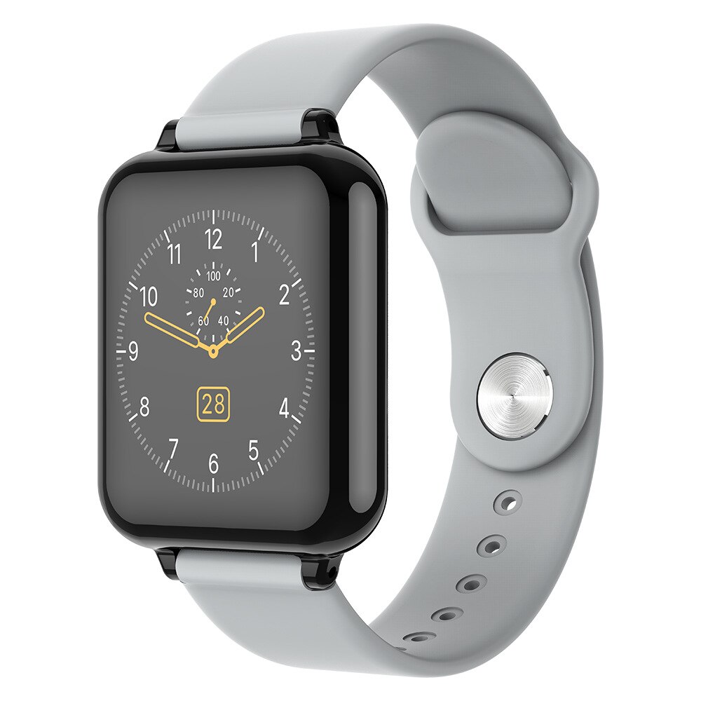 B57 Sport Smart Watch Bloed Zuurstof Meting Monitor Smart Polsband Oxymeter Pulse Onmiddellijk Herinneren Gezondheid Oximeter Horloge: gray