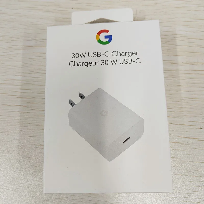 Cargador USB-C rápido PD de 30W para Google Pixel 9A 8A 7A 6A 5 Adaptador de carga de pared Compatible con dispositivos USB-C Cable USB C a C de 1M: BR