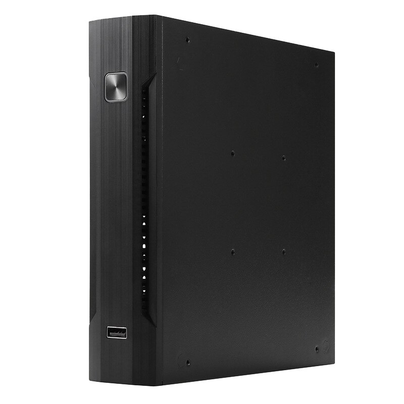 Dunne itx mini behuizing htpc home theater horizontale itx behuizing secc pc computerkast mini-atx gaming desktop behuizing