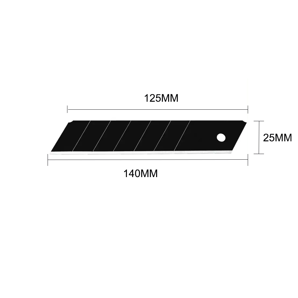 10PCS 25mm Knife Blade for Utility Knife Replacement Home School Art Handicraft Paper Box Cutting Knifes Carbon Steel Blade