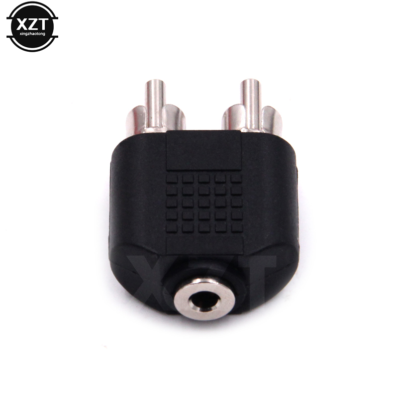 1 pz 3.5mm AUX femmina a 2 RCA maschio Audio Stereo Jack cuffie adattatore Splitter connettore adattatore universale per cuffie Jack