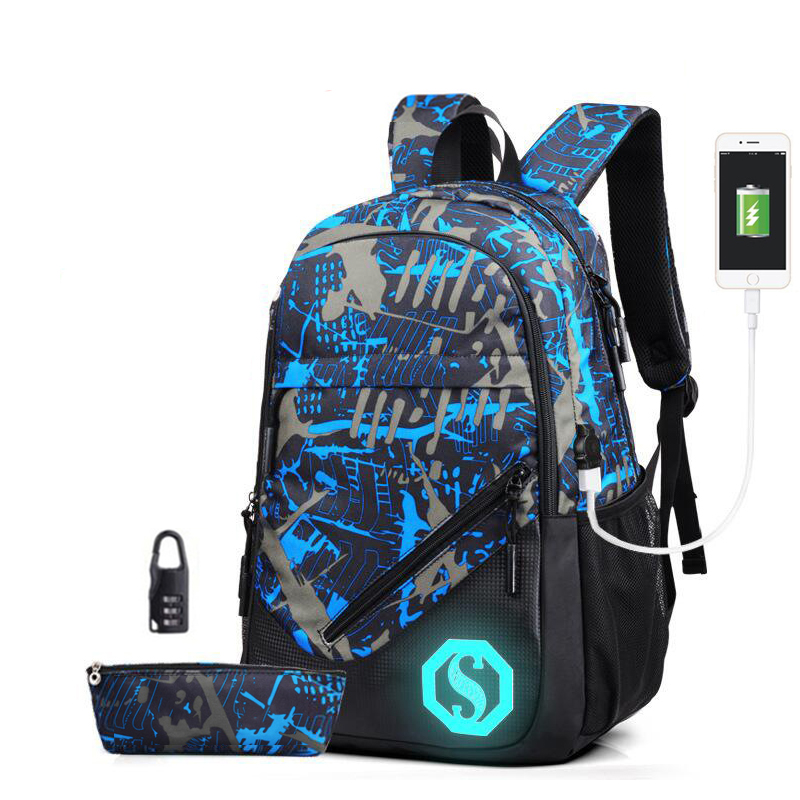 7-12 jahre alt Jungen Schule Taschen Leichte Klasse Schule und Mittelschule Rucksack freundlicher Bookbag mit Standard-leuchtstoffbirnen markieren 2/3 einstellen: Usb a 2 setzt
