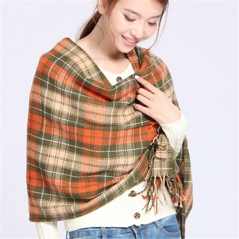 Plaid Winter Scarf Women neck head Scarves Casual Scarfs Cashmere ladies shawls and wraps Bufandas Hombre: 13