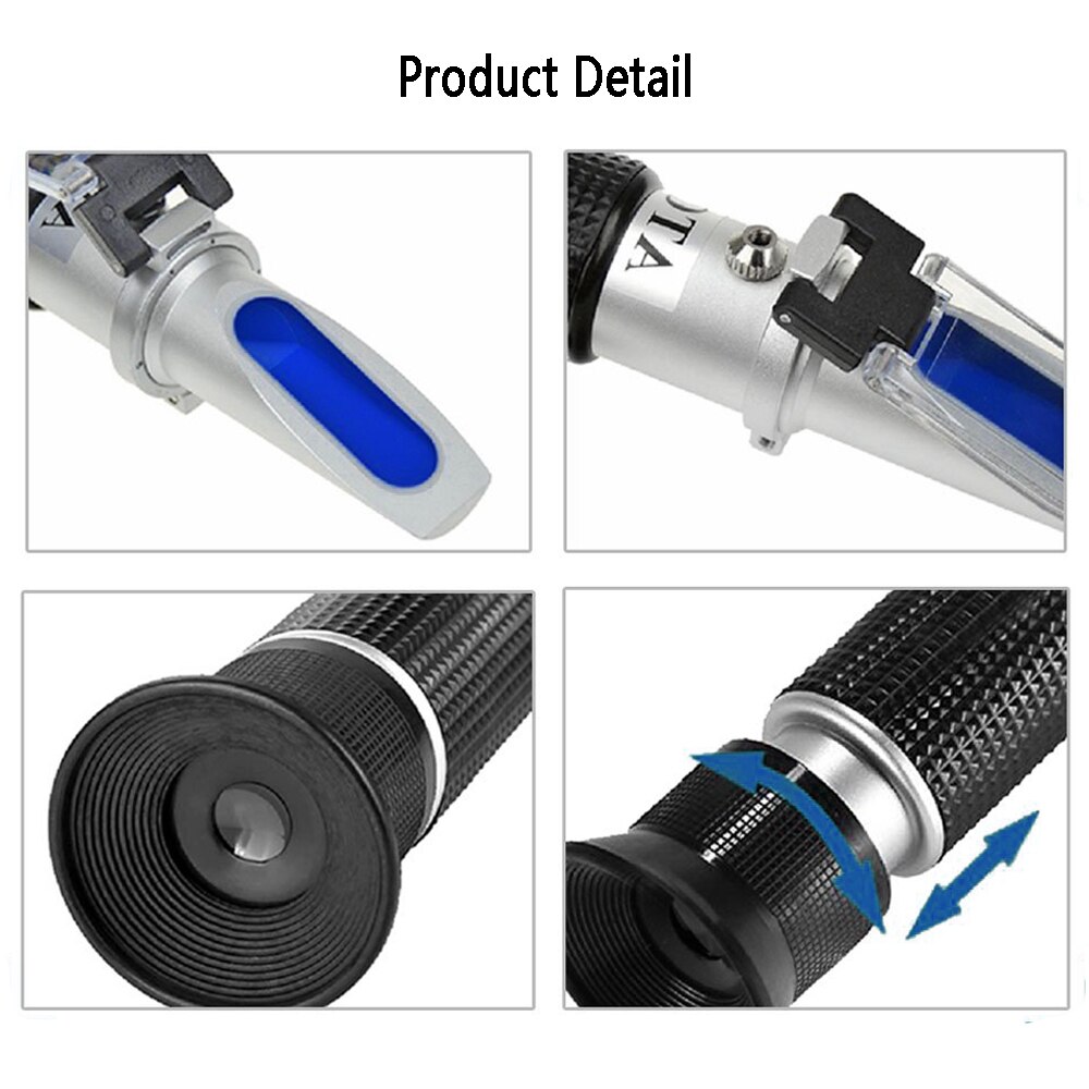 Portable 3 in1 Honey Refractometer 58-90% Brix Scale Range With ATC Honey Moisture Tester For Beekeeping Jelly Jam And Syrup