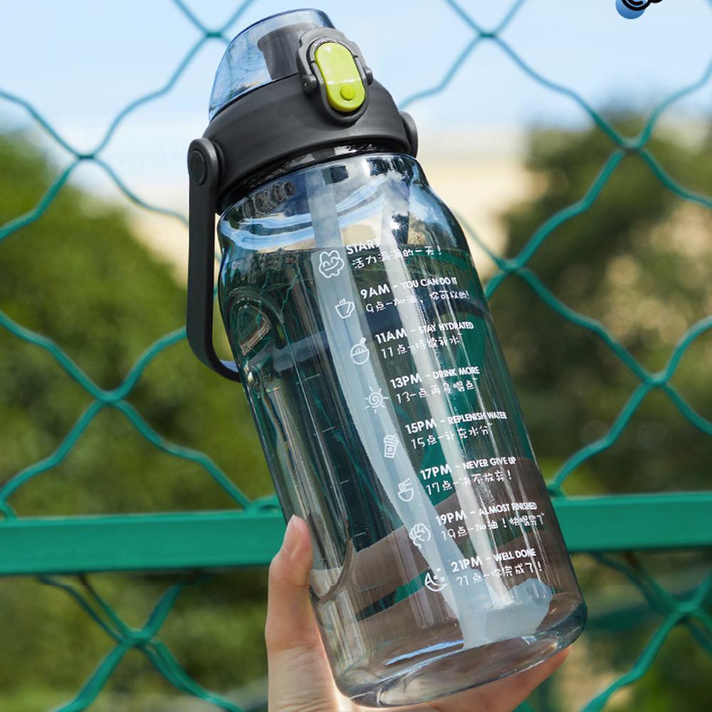 2000ml Large Capacity Waterbottle Water Bottle Sport Flask For Camping Hiking Tourism Travel Drink Water Bottle With Time Marker