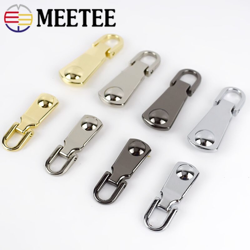 10pcs 3# 5# Metal Zipper Pullers Jacket Coat Zip Repair Kits Zipper Pull For Zipper Sliders DIY Sewing Crafts