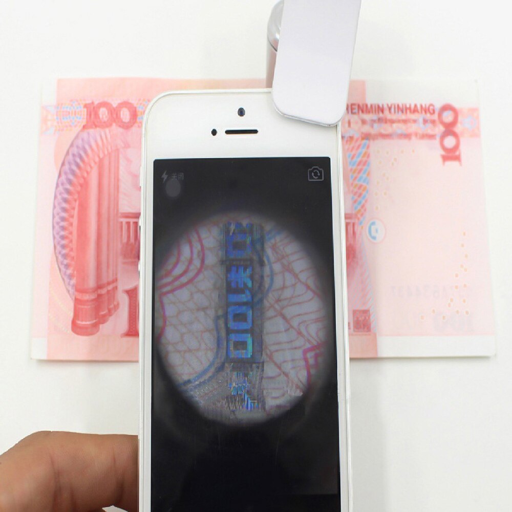 60x Clip op Vergrootglas Voor Telefoon Camera Universele Smartphone Mini Microscoop Loep Vergrootglas Met Led-verlichting Batterijen