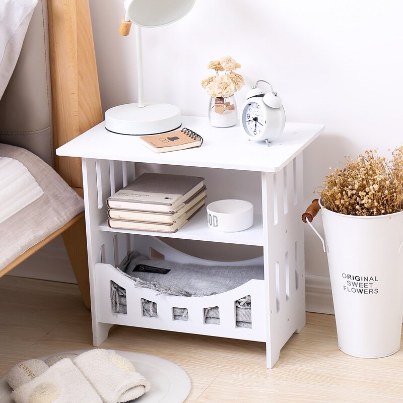Simple small table sofa side mini square table living room simple tea table bedside storage cabinet bedroom bedside table