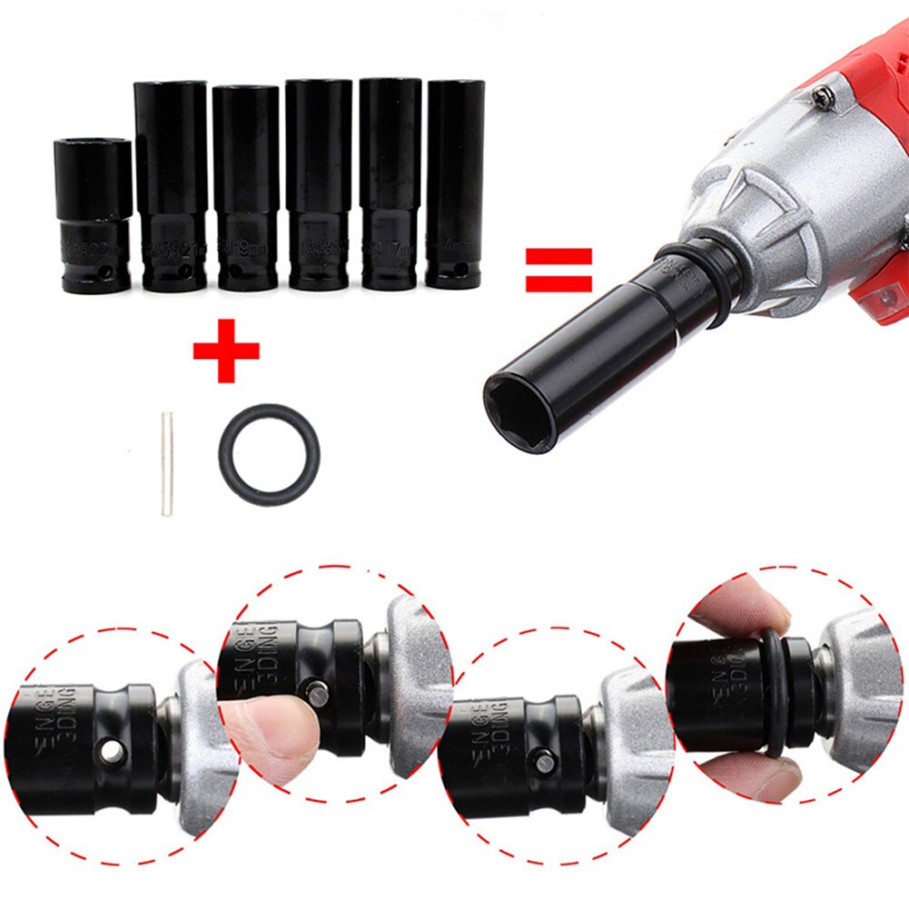 12/21Pcs 14-22mm Hexagonal Socket Head Set Kit Impact Wrench Screwdriver Chuck Drive Adapter Electric Drill Tools Power Tools