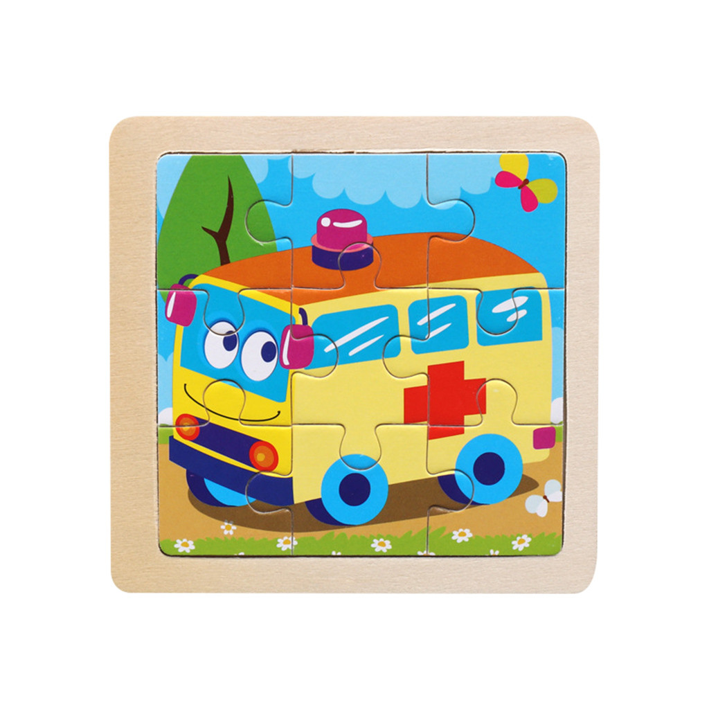 Giocattoli per I Bambini Giocattoli di Legno per Bambini 16 Pezzo di Puzzle Giocattoli di Istruzione E di Apprendimento Puzzle Giochi Giocattoli per Il Capretto Игрушки Для детей # CN20: L