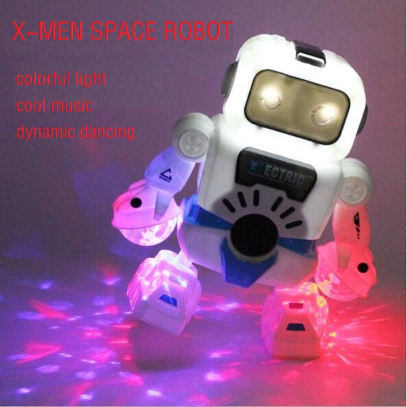 Space Robot Simulation Dancing Walking Colorful Light Kids Early Education Puzzle Game Baby Accompany 1pcs/pack