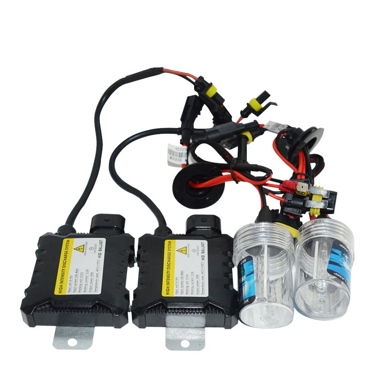 Safego DC 55W coche Kit de Xenón HID H4 H1 H3 H7 H8 H10 H11 H27 HB3 HB4 H13 9005, 9006 2 Hid Xenon bombillas de faros + 2 lastre Delgado
