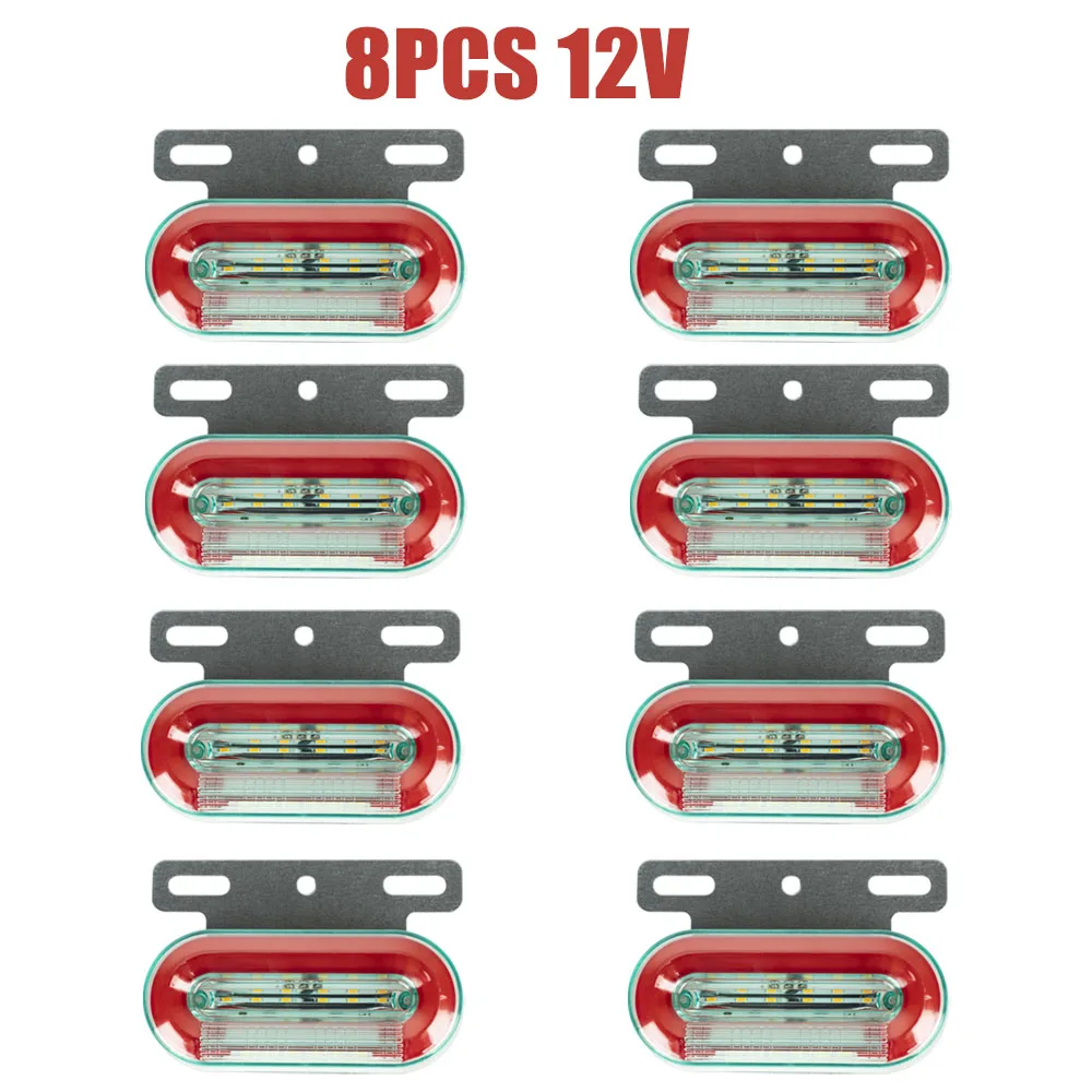 Truck Clearance Lights 12/24V LED Trailer Side Marker Lights Turn Signal Lamp Red White Amber Lorry Tractor Tail Light: changeable