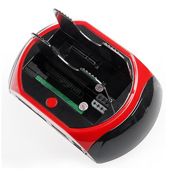 TCC-S862-DE USB 2.0A SATA IDE Dual-Bay HDD Hard Disk Docking Station met Kaartlezer en USB 2.0 Hub voor 2.5 3.5 Inch IDE SAT