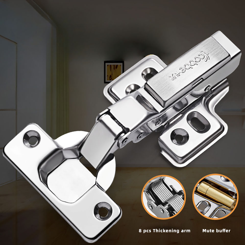 Bisagra de armario para muebles, puerta de acero en rollo frío, bisagras hidráulicas, amortiguador, Cierre Suave para herrajes para muebles de cocina, 1 ud.