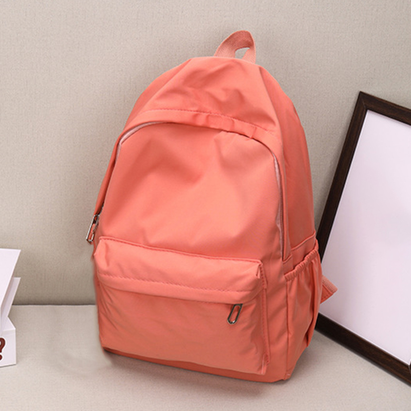 Dames Schooltas Waterdichte Grote Capaciteit Schoolrugzak Gladde Rits Effen Kleur Tieners Meisje Casual Dagrugtas Studentenvoorraad: Sky Blue