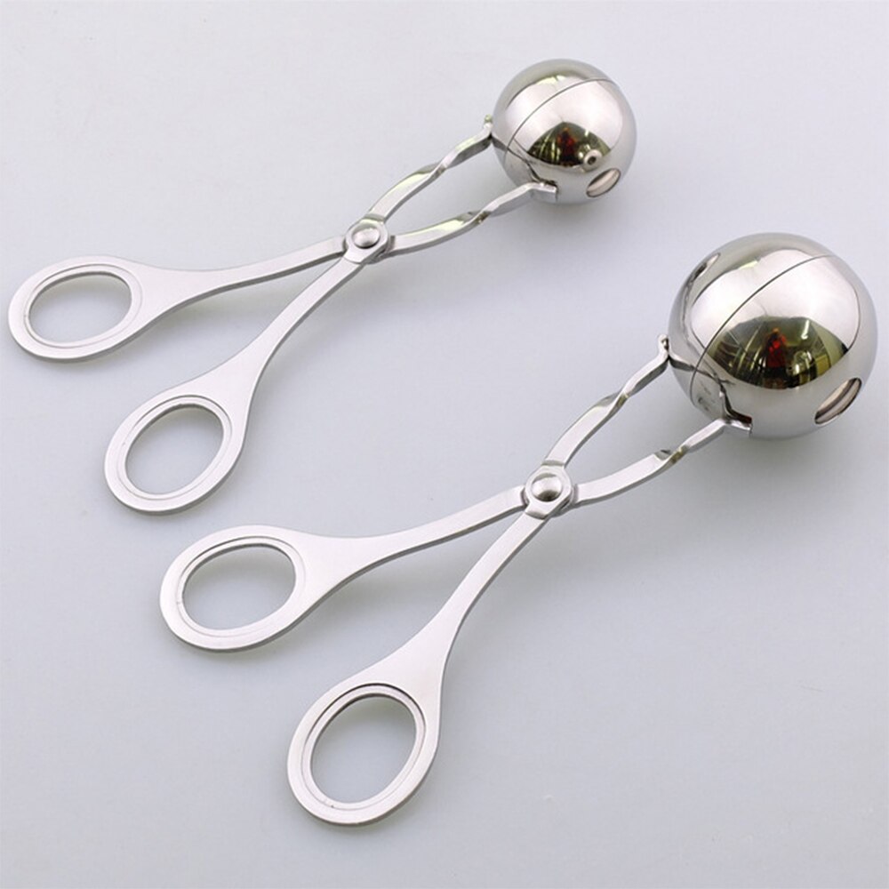 Utensilio de cocina para hacer albóndigas de acero inoxidable herramientas para carne y aves de corral molde para albóndigas herramienta de 2 tamaños: Small