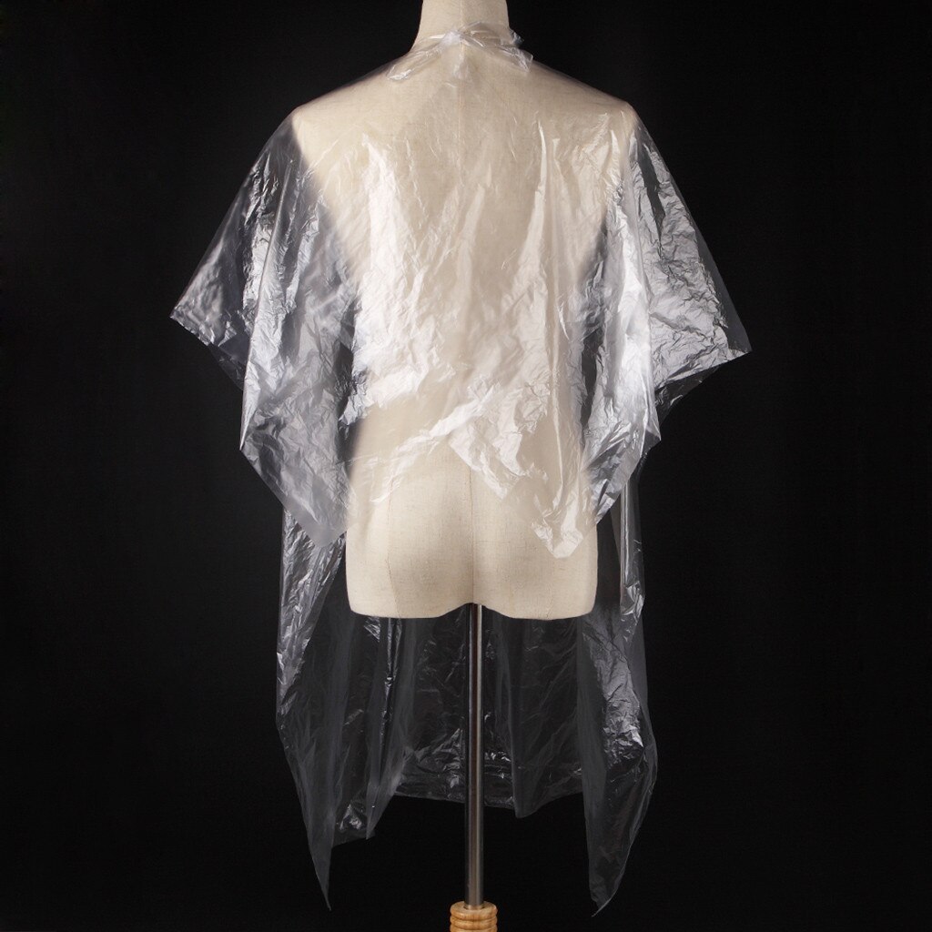 100PCS Disposable Waterproof Hair Salon Capes Washing Pads Shampoo Cape Barber Haircut Wai Hairdressing Cape Shawl Pe Apron 915