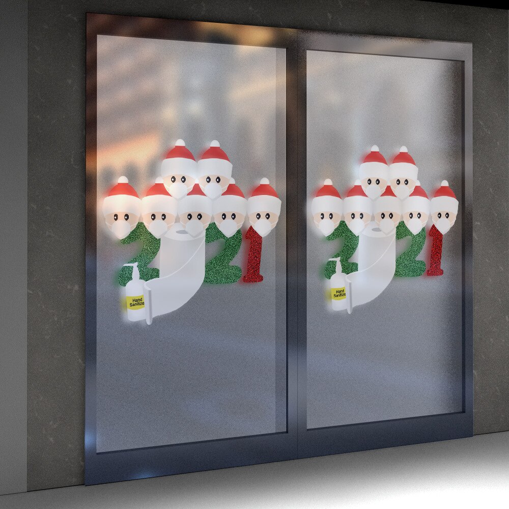 Kerst raamstickers overleefden familie raamstickers stickers voor thuis winkeldecoratie