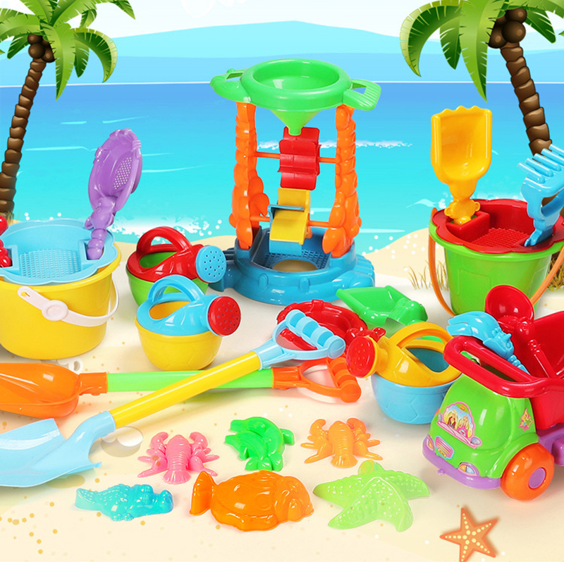 Strand Zand Spelen Speelgoed set Kids Seaside Emmer Schop Hark Kit Play Toy graven zand schop tool Willekeurige Kleur
