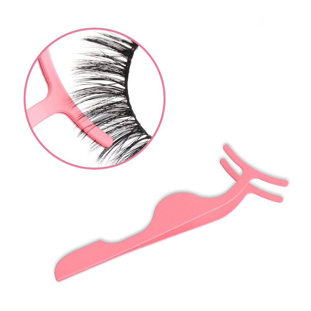 1pc magnetiske øjenvipper forlængelse applikator rustfrit stål falske øjenvipper curler pincet klip klemme makeup skønhedsværktøj