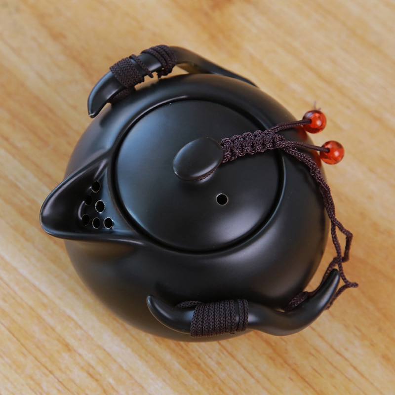 Ceramic teapot kettle gaiwan Chinese Travel Ceramic tea cup for puer chinese tea pot portable tea set drinkware