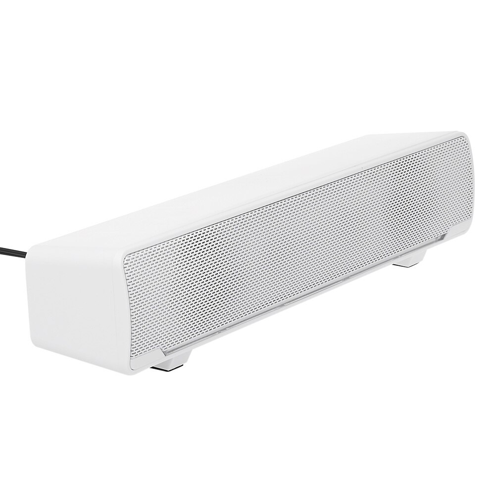 Kablede small strip surroundhøjttalere subwoofer hjemmehøjttaler til bærbar computer til pc teater tv højttaler skrivebordshøjttalere: Hvid