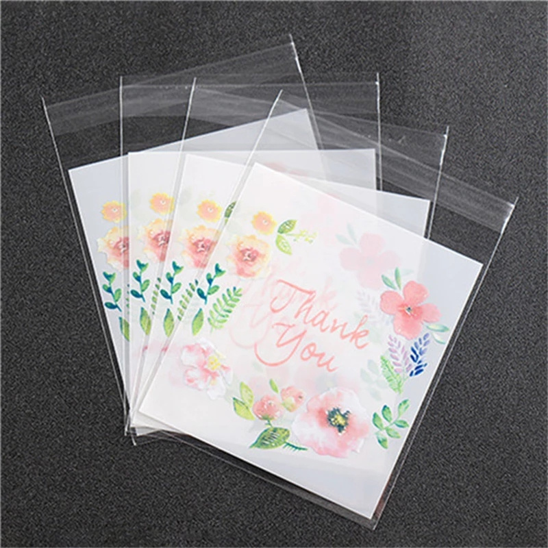 Transparent Blume Cookie Verpackung Tasche &amp; Süßigkeiten Taschen Für Kekse Snack Back Paket Hochzeit Party Tasche