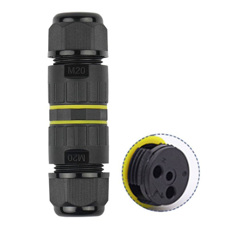 IP68 Waterproof Connector m20-2Pin Electrical Terminal Adapter Wire Connector Screw and Soldering Pin connector for LED: A