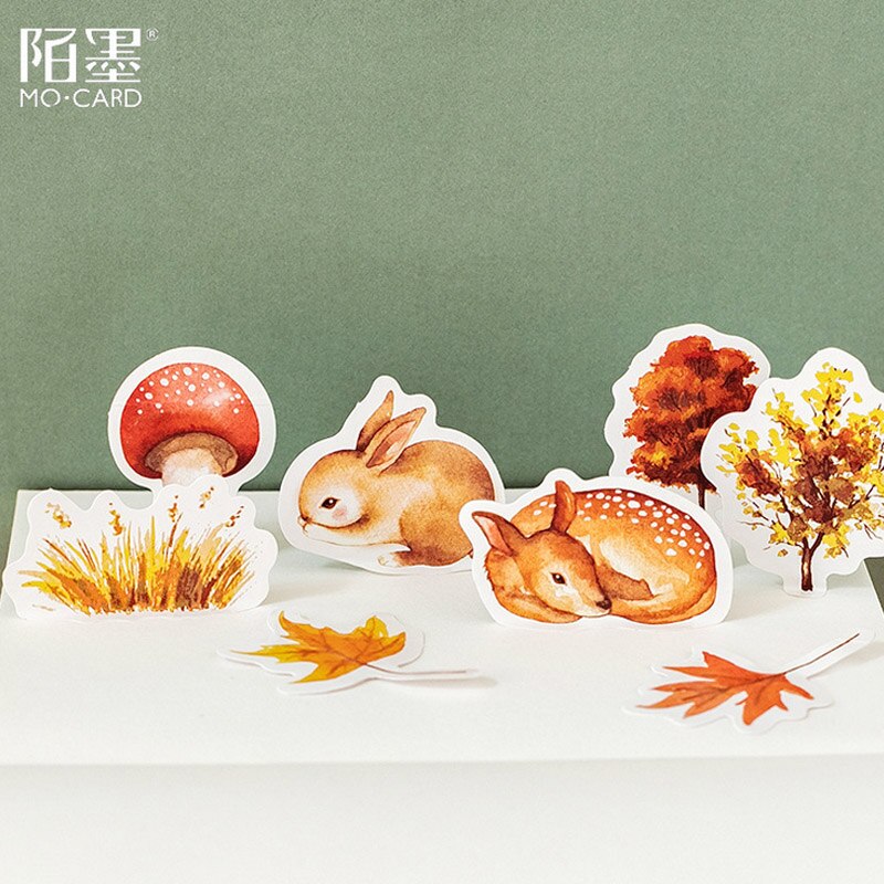 45 Pcs/Box Cute squirrel Pine nuts sticker decoration stickers DIY for craft ablum diary scrapbooking planner