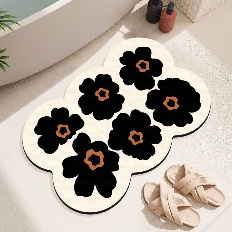 Bathroom Diatom Mud Floor Mat Toilet Carpet Entry Door Mat Toilet Toilet Door Absorbent Non-slip Foot Mat