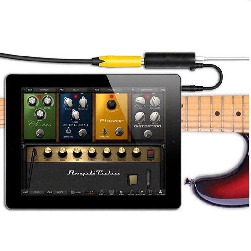 Guitar Interface Converter For Phone iPad Guitar Pedal Effects Tuner Link Line Guitar Accessaries Guitar Link Cable Adapter