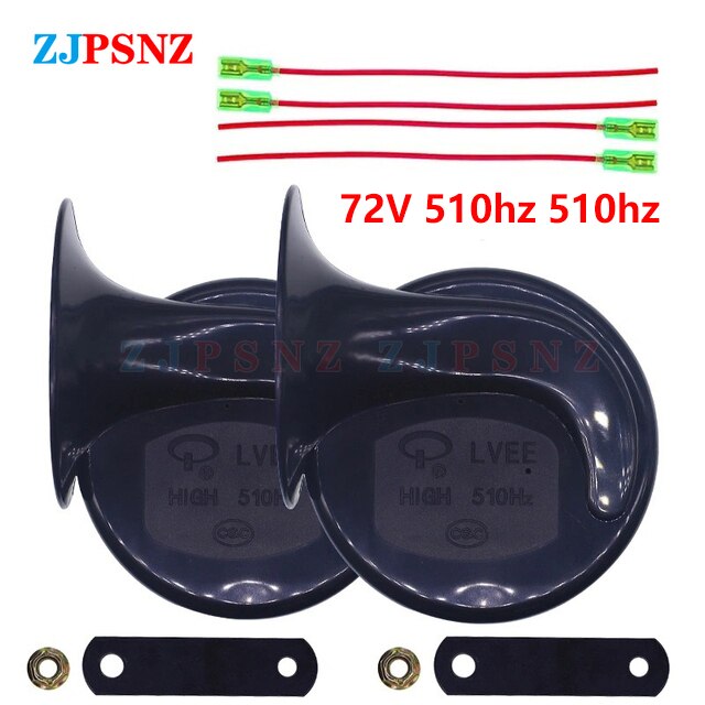Car Snail Horn 6V 12V 24V 36V 48V 60V 72V Electric Air Horn Motorcycle Scooters Truck e-Bike Waterproof Snail Horns Super Sound: 72V 510Hz 510Hz