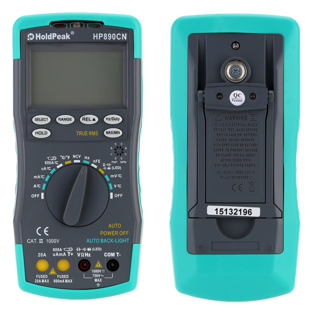 holdpeak hp-890cn Digital Multimeter Backlight res... – Grandado