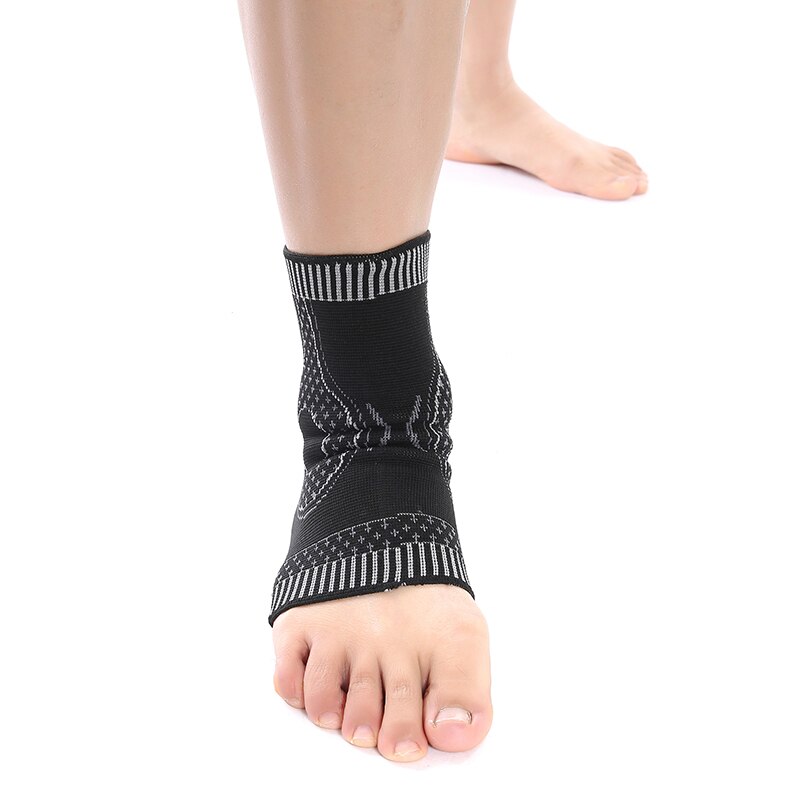 weven proces enkelbrace hoge elastische geïntegreerde molding enkel ondersteuning voor basketbal running wandelen sport veiligheid
