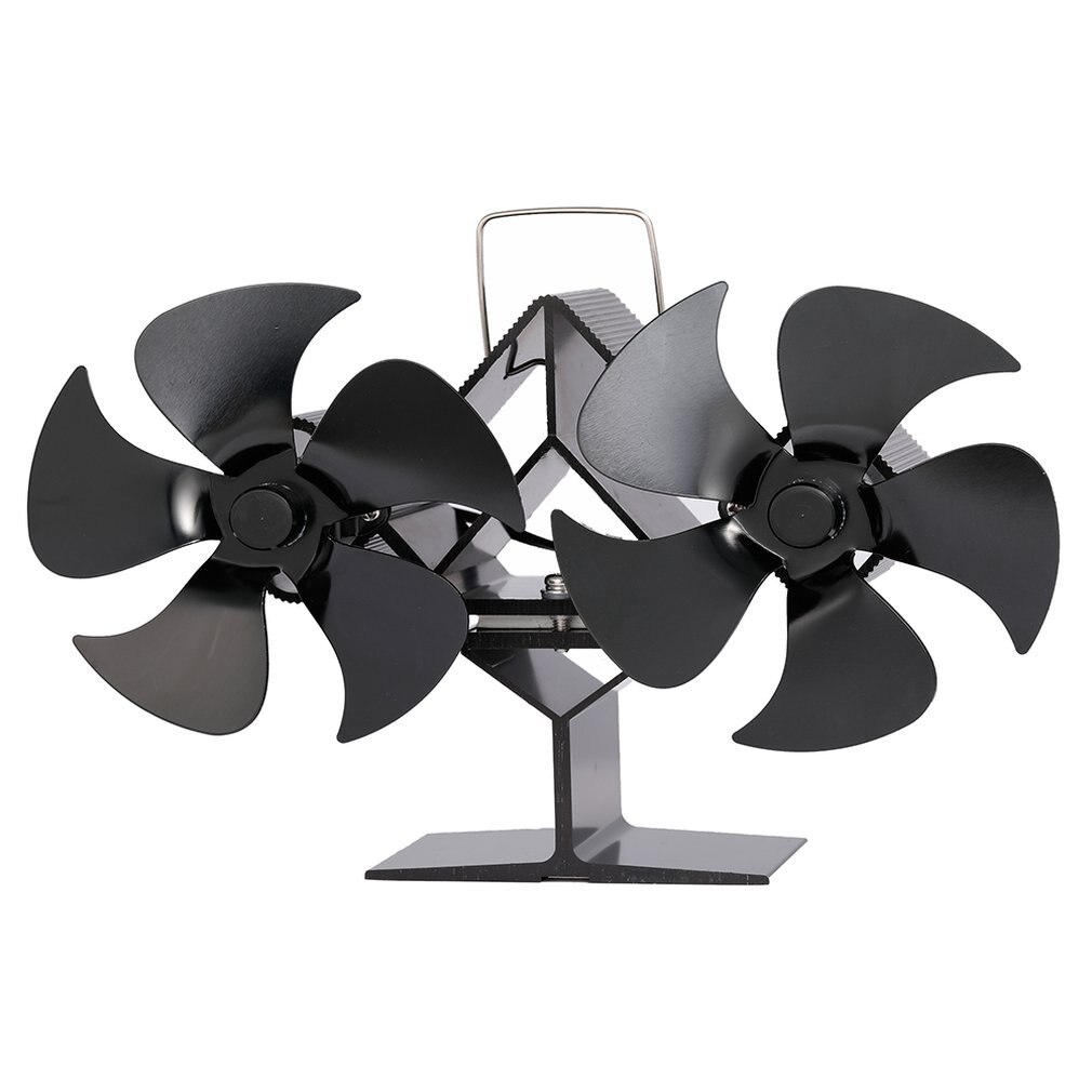 SF803S Thermal Power Fireplace Heater Ten Blades Heating Fan Efficient Air Heater Double Head Low Noise Fan