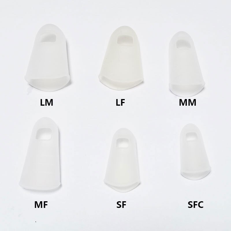anti-slip soft reusable silicone rubber finger cots for protect finger: white / 3pcs(LFx1 MFx1 SFx1)