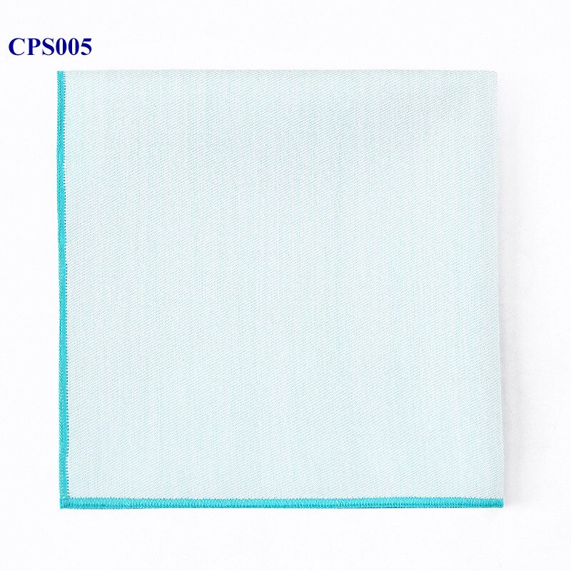 25cm*25 heren pochetten van garengeverfd keperstof, 10 kleuren effen katoenen zakdoeken voor heren, handdoeken: Cps -005