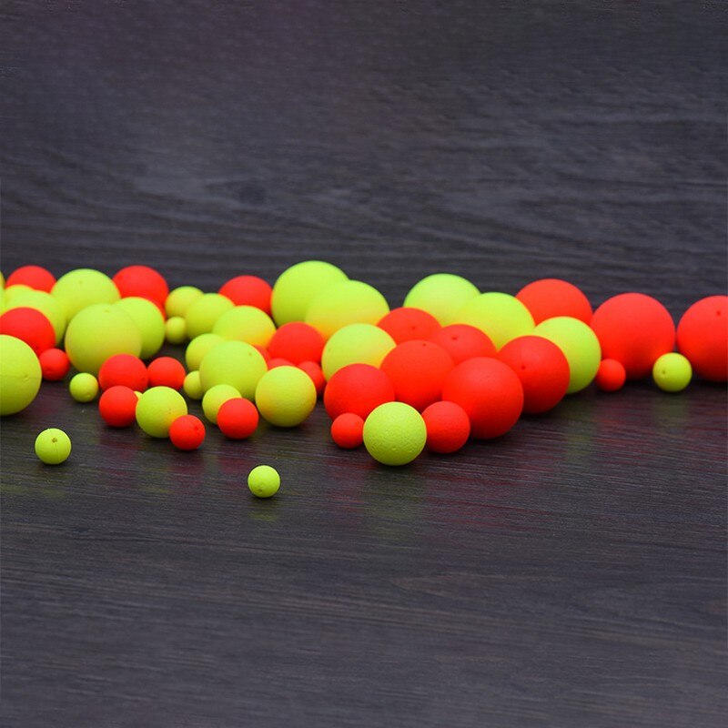 100PCS/lot φ 6.5mm-27mm EPS Foam Fishing Float Hard Balls Buoyancy Ball Float Gear Fish Float Outdoor Fishing Floating Accessory