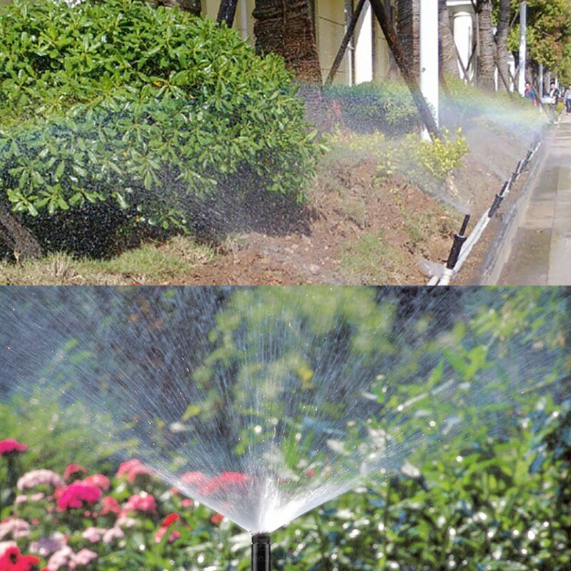 1/2" Adjustable Plastic Pop up Sprinklers 25-360 degree Lawn Irrigation Watering Sprinklers