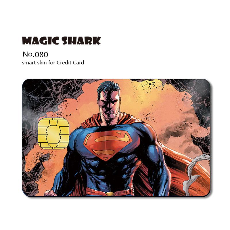 Magic Shark Flag Venom Super Man Wood Print Mountain PVC Credit Card No Fade Skin Sticker Film Case 079-097: 080