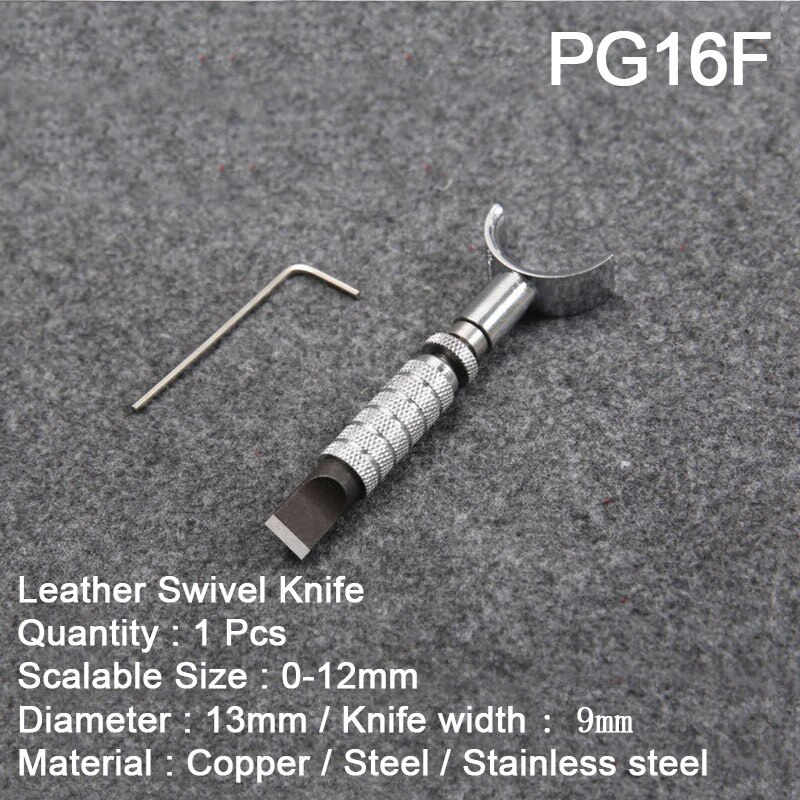 Lederen Staming Set Lederen Craft Carving Gereedschap Voor Leer Afdrukken Snijmes/Hamer/Lederen Draaibare Mes/Tool opbergdoos: Leather Swivel Knife