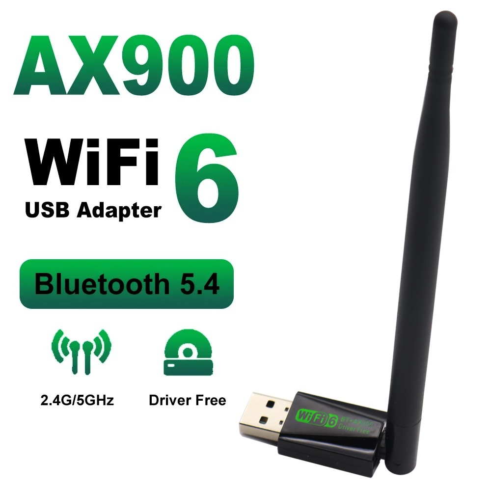 ax900 900mbps USB Bluetooth 5.3 Wifi Adapter 2 in 1 For PC BT wifi6 2.4G 5G 5dbi Dongle Usb Wireless WiFi Receiver for PC: WHITE