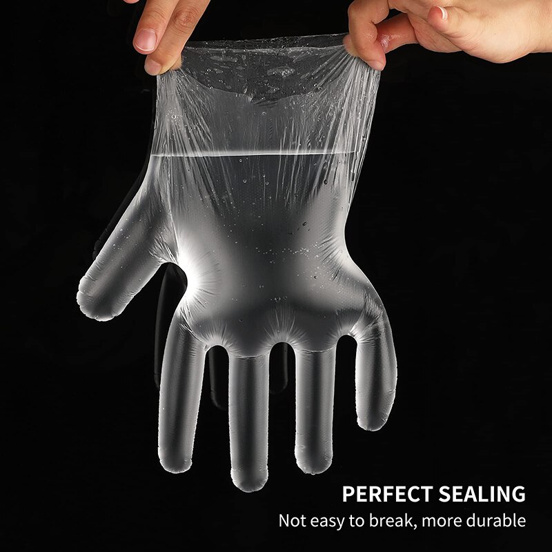 Einweg PE Handschuhe Transparent Kunststoff Lebensmittel Sicher Polyethylen Handschuhe Lebensmittel Prep Handschuhe Hause Reinigung Handschuhe Küche Zubehör