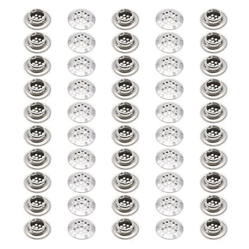 12/24/50pcs Air Vent Louver Cabinet Air Duct Vent Mesh Mesh Cabine Cupboard Hole Air Vent Cover Louver for Kitchen Cupboards: 50pcs air vent / 19mm