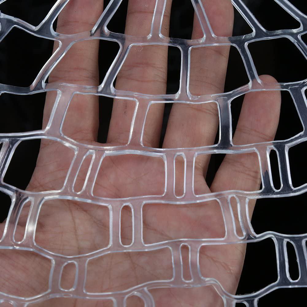 39 47 Inch Large Medium Replacement Net For Fly Fishing Rubber Landing Clear Net Large K7q2